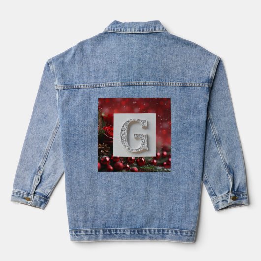 Kerst Ontwerper Denim Jas Jacket (Achterkant)