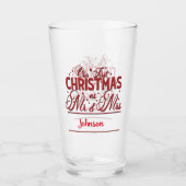Kerst Onze eerste kerst Mr. & Mrs Mokken Glas (Voorkant)