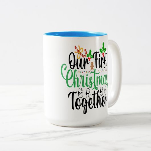 Kerst Onze eerste kerst samen Mokken (Voorkant rechts)