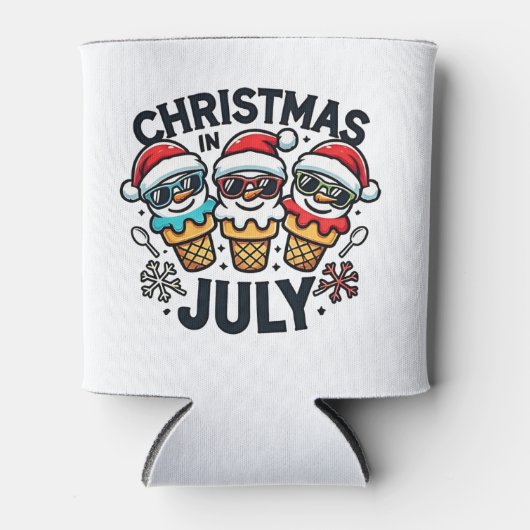 Kerst op 4 juli Ice Cream USA Blikjeskoeler (Voorkant)