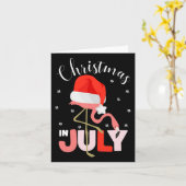 Kerst op 5 juli kaart (Gele Bloem)