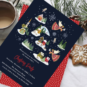 Kerst op aarde Noordse kerstfeest uitnodiging