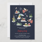 Kerst op aarde Noordse kerstfeest uitnodiging (Voorkant)