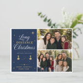 Kerst op Afstand Feestdagenkaart (Staand voorkant)