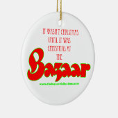 Kerst op de Bazaar Keramisch Ornament (Rechts)