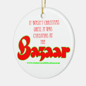 Kerst op de Bazaar Keramisch Ornament (Links)