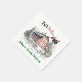 Kerst op de boerderij servet (Hoek)
