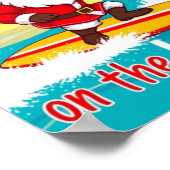 Kerst op de Golf Poster - Feestelijke Kust Hol (Hoek)