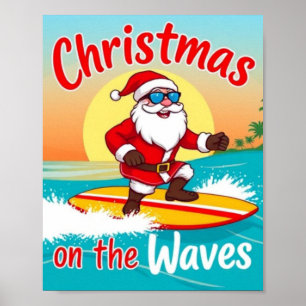 Kerst op de Golf Poster - Feestelijke Kust Hol