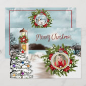 Kerst op de Lake Photo Card Feestdagenkaart (Voorkant / Achterkant)