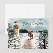 Kerst op de Lake Photo Card Feestdagenkaart (Voorkant / Achterkant)