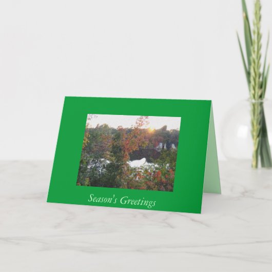 Kerst op de Mississippi Feestdagen Kaart (Voorkant)