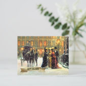  kerst op de Parisiaanse scène Feestdagenkaart (Staand voorkant)