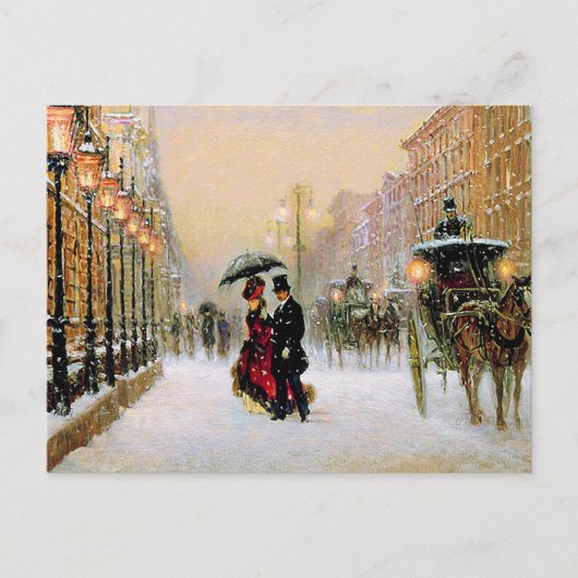  kerst op de Parisiaanse scène Feestdagenkaart (Voorkant)