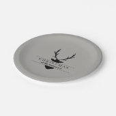 kerst op de... rustic, bos, staar papieren bordje (Gekanteld)