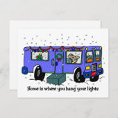 Kerst op de weg briefkaarten (Voorkant / Achterkant)