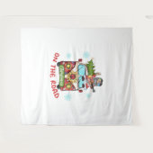 Kerst op de weg Hippie Gnoom Vredesbord Truc Wandkleed (Voorkant (horizontaal))