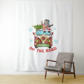 Kerst op de weg Hippie Gnoom Vredesbord Truc Wandkleed (In situ)