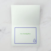 Kerst op Groene (brede) foto lijst Feestdagen Kaart (Binnen)