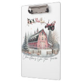 Kerst op het Boerderij, vrolijk kerstfeest Klembord (Links)