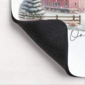 Kerst op het Boerderij, vrolijk kerstfeest Muismat (Hoek)