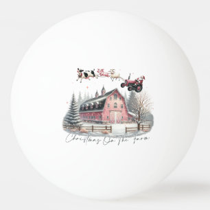 Kerst op het Boerderij, vrolijk kerstfeest Pingpongbal
