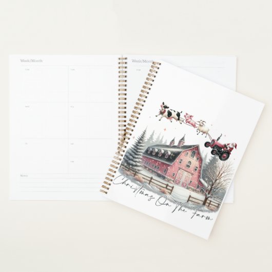 Kerst op het Boerderij, vrolijk kerstfeest Planner (Display)