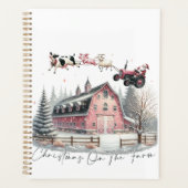 Kerst op het Boerderij, vrolijk kerstfeest Planner (Voorkant)