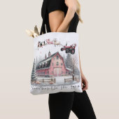 Kerst op het Boerderij, vrolijk kerstfeest Tote Bag (Dichtbij)