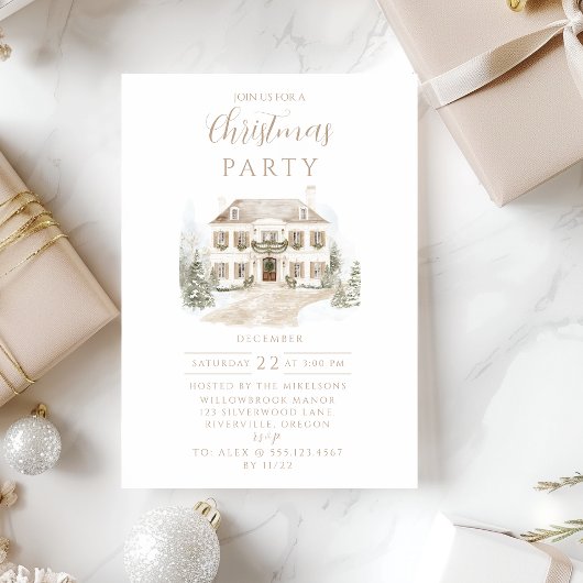 Kerst op het Champagnemanor Kaart