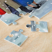 Kerst op het stadsplein legpuzzel (Zijkant)