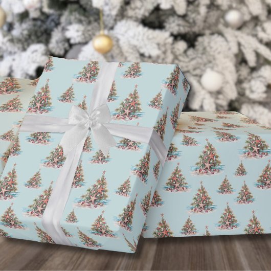 Kerst op het strand cadeaupapier