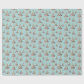 Kerst op het strand cadeaupapier (Vlak)