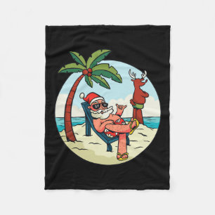Kerst op het strand in juli fleece deken