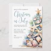 Kerst op het strand in juli kaart (Voorkant)