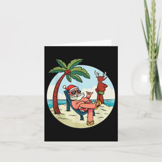 Kerst op het strand in juli kaart (Voorkant)