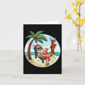 Kerst op het strand in juli kaart (Gele Bloem)
