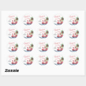 Kerst op het strand in juli ronde sticker (Vel)
