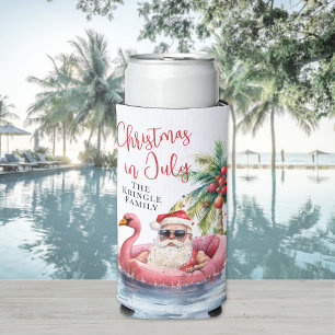 Kerst op het strand in juli seltzer blikjeskoeler