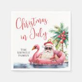 Kerst op het strand in juli servet (Voorkant)