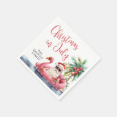 Kerst op het strand in juli servet (Hoek)