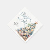Kerst op het strand in juli servet (Hoek)