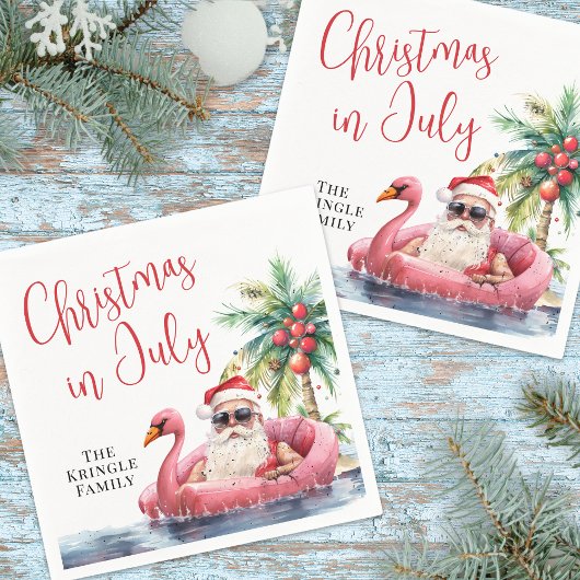Kerst op het strand in juli servet