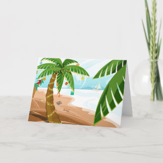 Kerst op het strand Kerst Kaart