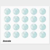 Kerst op het strand ronde sticker (Vel)