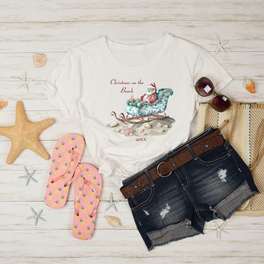 Kerst op het strand T-shirt