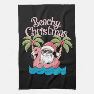 Kerst op het strand Tropische vakantie Kerstman St Theedoek