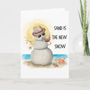 Kerst op het tropische strand van de Zandman Feestdagen Kaart