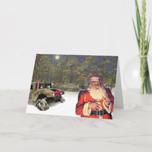 Kerst op het veld. feestdagen kaart