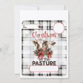 Kerst op het weiland geld feestdagenkaart (Voorkant)